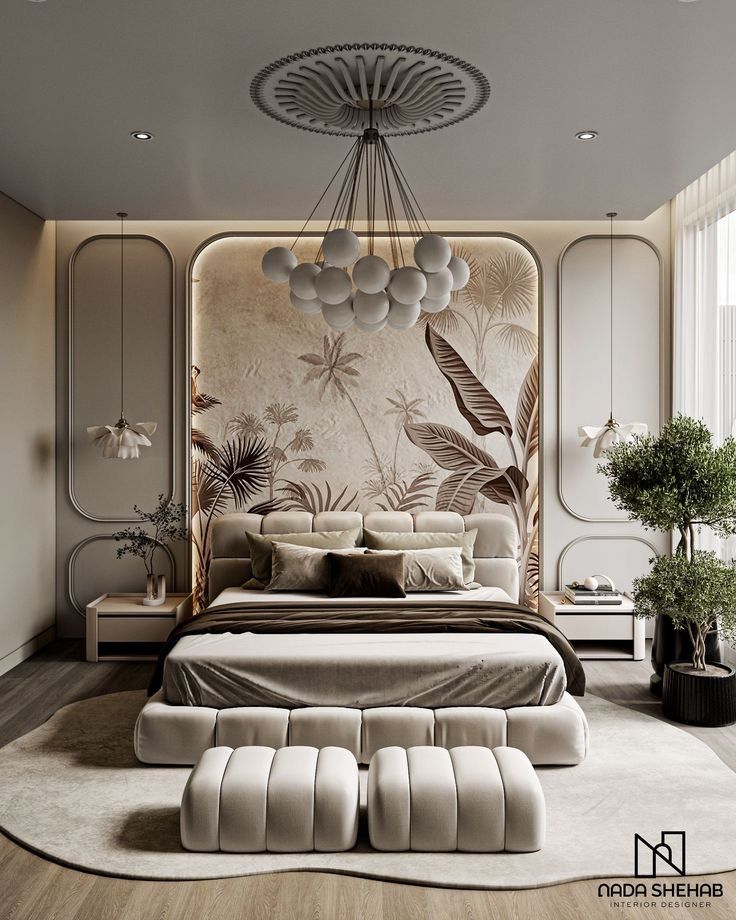Modern bedroom set with elegant design