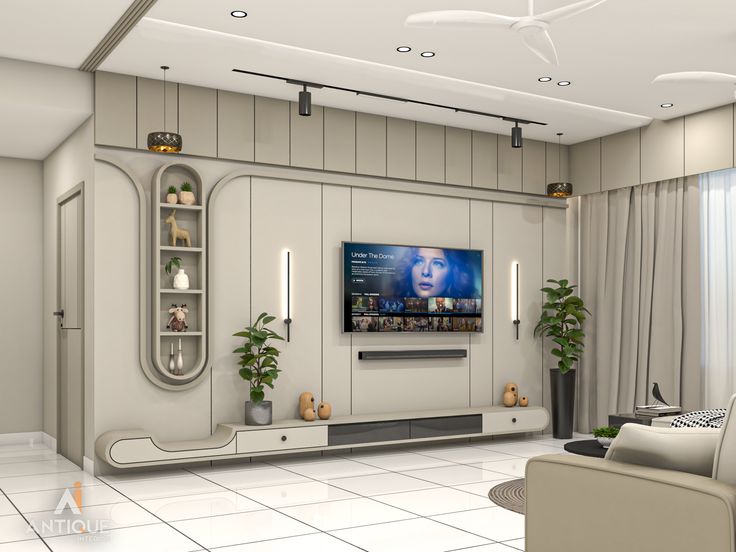 Elegant TV showcase unit