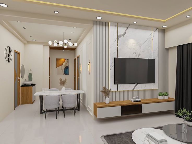 Contemporary TV console